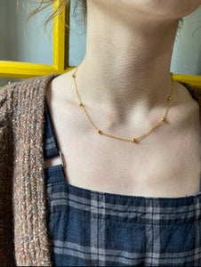 Gold Chain Dots Necklace