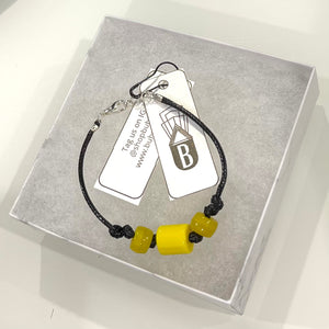 Handmade Yellow Knotted Bracelet