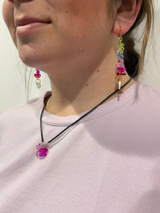 Handmade Multi Stone Rainbow Stacker Earrings