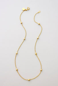 Gold Chain Dots Necklace